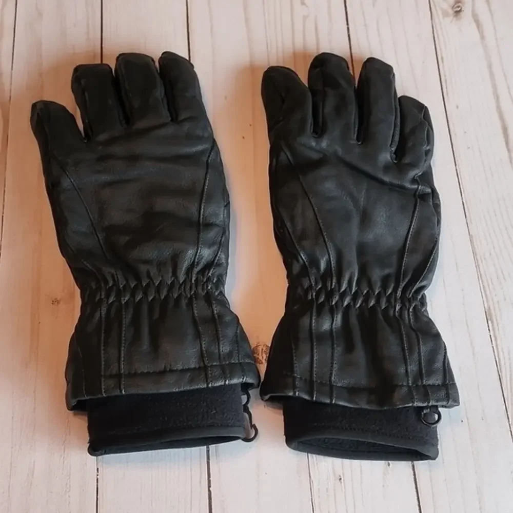 Primaloft leather gloves lg snowglory‎
